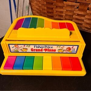 Vintage 1986 Fisher-Price Colorful Grand Piano Toy